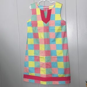 Vineyard Vines Girls Sleeveless Whale Print Patchwork Summer Dress Size 12